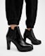 Sarris Patent Leather Block Heel Boots