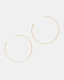 Skinny Gold-Tone Hoop Earrings