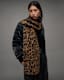 Anita Leopard Print Jacquard Scarf