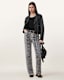 Saige Snake Skin Effect Leather Trousers
