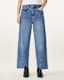 Fox Asymmetric Hem Wide Leg Denim Jeans