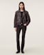 Samina Relaxed Fit Leather Biker Jacket