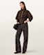 Nancy Leopard Print Denim Shirt
