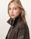 Reed Cropped Leather Trench