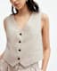 Whitney Linen Blend V-Neck Waistcoat