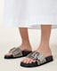 Ellie Studded Buckle Leather Sliders