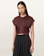 Mira Cropped Satin Drawcord T-Shirt