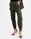 Freda Leopard Print Denim Cargo Trousers