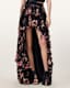 Cavarly Floral Print Maxi Skirt