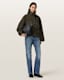 Clay Funnel Neck Suede Cropped Jacket