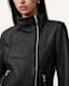 Ellis Leather Funnel Neck Biker Jacket