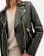 Dalby Slim Fit Leather Biker Jacket