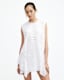 Audrina Embroidered Asymmetric Mini Dress