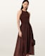 Zenia Sleeveless Asymmetric Midi Dress