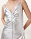 Alexia V-Neck Metallic Midi Slip Dress