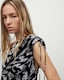 Laura Ines Silk Blend Printed Maxi Dress