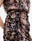 Hali Tahoe Snake Print Ruffle Mini Dress