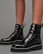 Heidi Shiny Leather Lace Up Boots