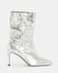 Orlana Heeled Shimmer Leather Boots