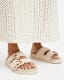 Khai Two Strap Suede Eyelet Sandals