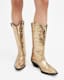 Dolly Metallic Leather Western Boots