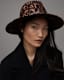 Annie Leopard Print Wool Fedora Hat