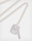 Logo Tag Sterling Silver Charm Necklace