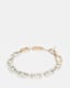 Estela Gold Silver Hexagon Link Necklace