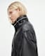 Clay Oversized Leather Jacket