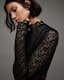 Francesco Long Sleeve Sheer Lace Top