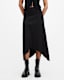 Gia Ribbed Asymmetric Midi Skirt