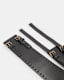 Maxie Studded Leather Double Buckle Belt