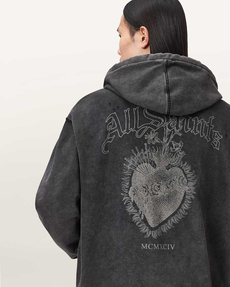 Sabbath Embellished Cropped Hoodie