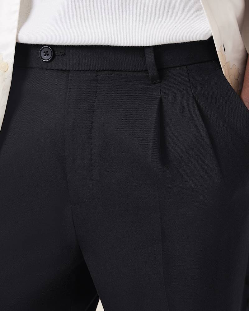 Tallis Slim Fit Cropped Tapered Trousers