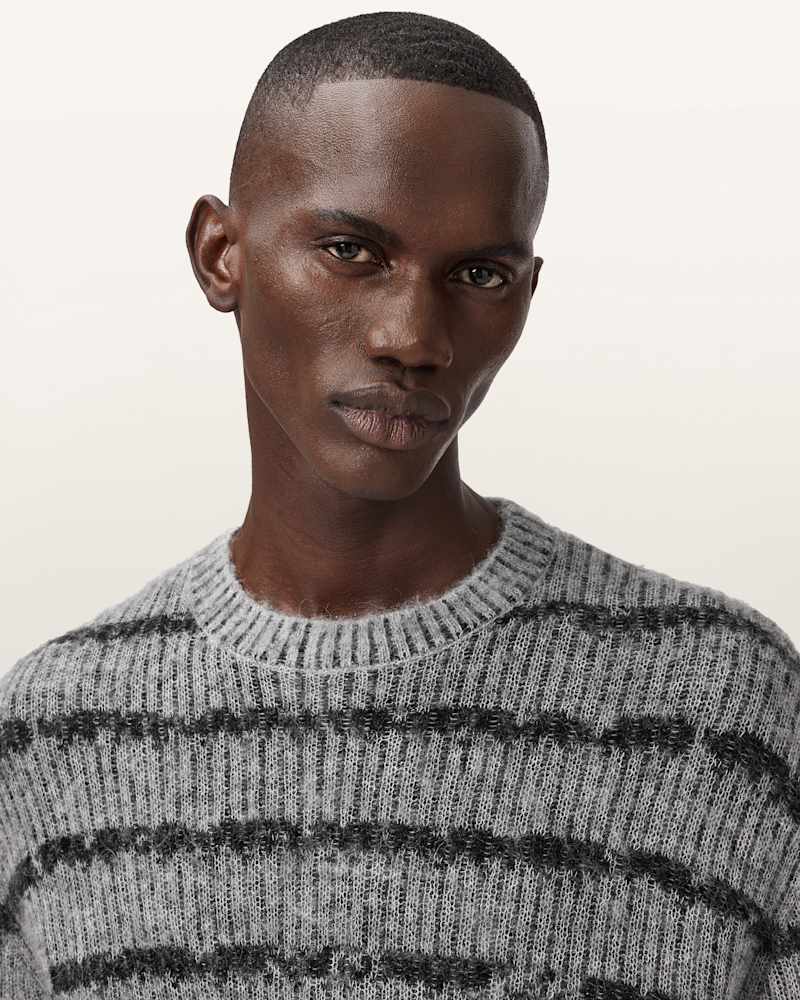 Dissolved Crew Neck Striped Jumper