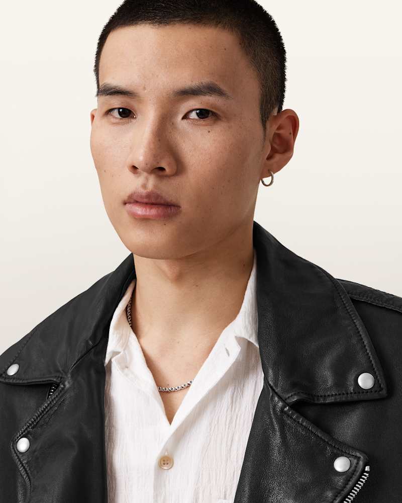 Bradford Oversized Leather Biker Jacket