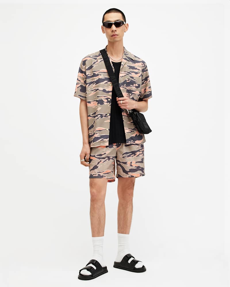 Solar Camouflage Print Swim Shorts