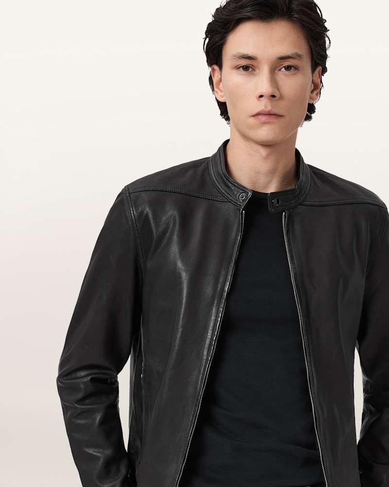 Holt Slim Fit Leather Jacket