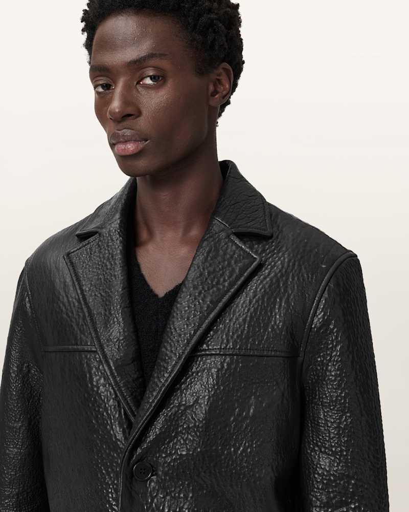 Shadwell Single Breasted Leather Blazer