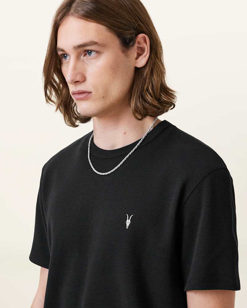 Ellis Waffle Texture Crew Neck Ramskull T-Shirt