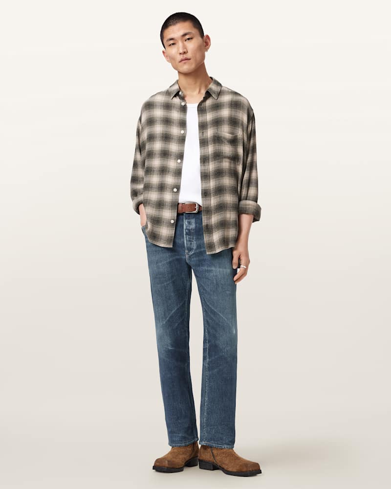 Bead Straight Leg Illusion Trousers
