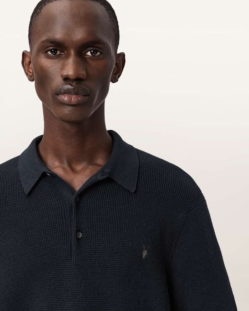 Aspen Waffle Texture Ramskull Polo Shirt