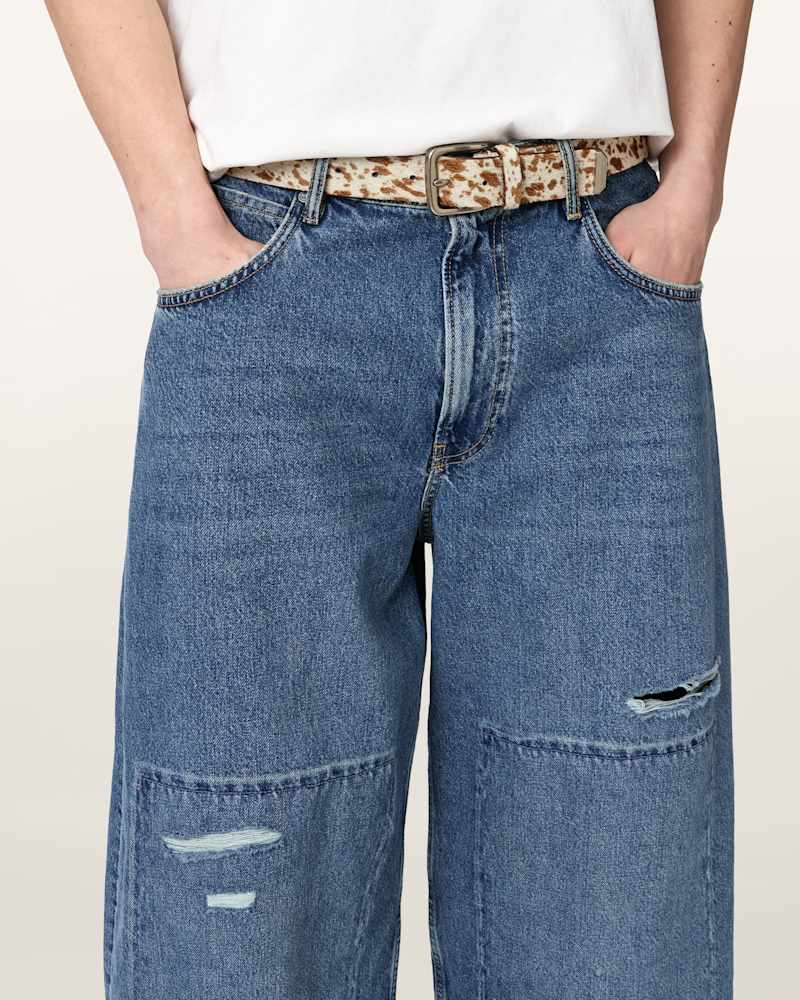 Ash Hair Calf Leather Belt