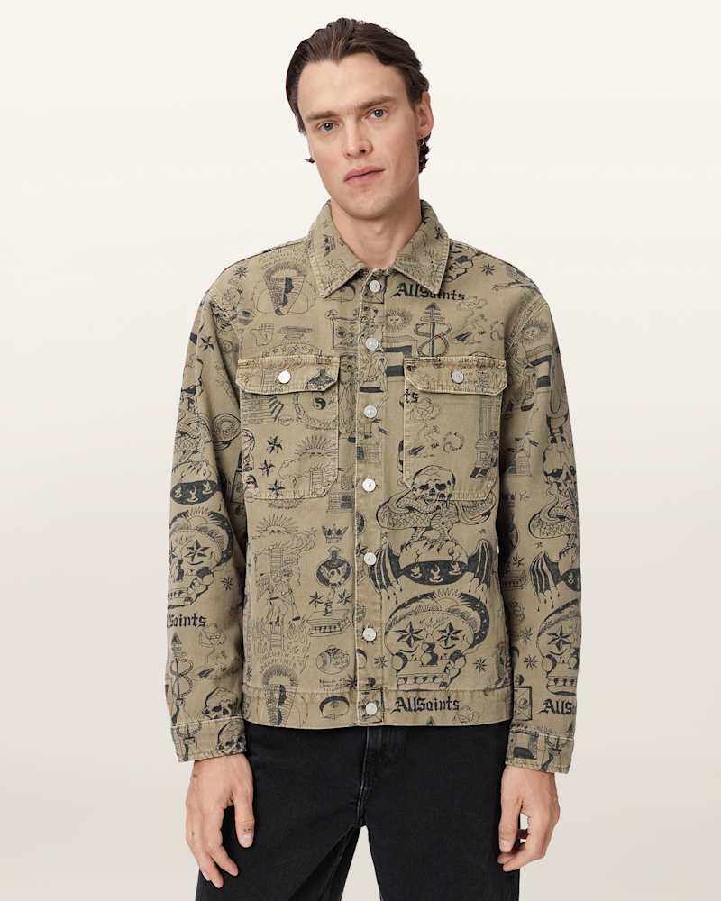 Sherb Printed Canvas Shacket