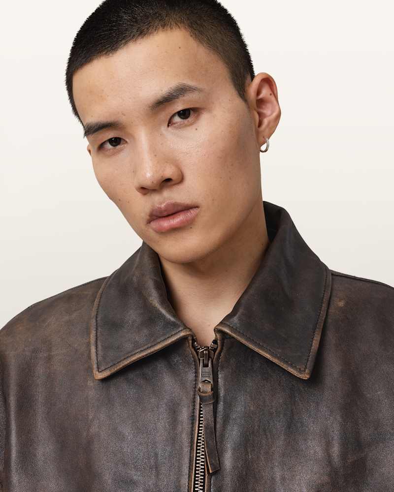 Marco Oversized Leather Bomber Jacket