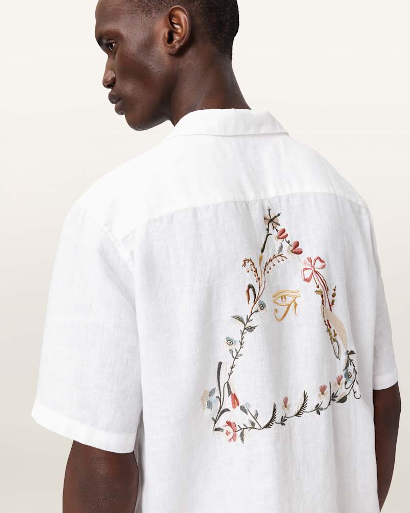 Tri Embroidered Linen Shirt