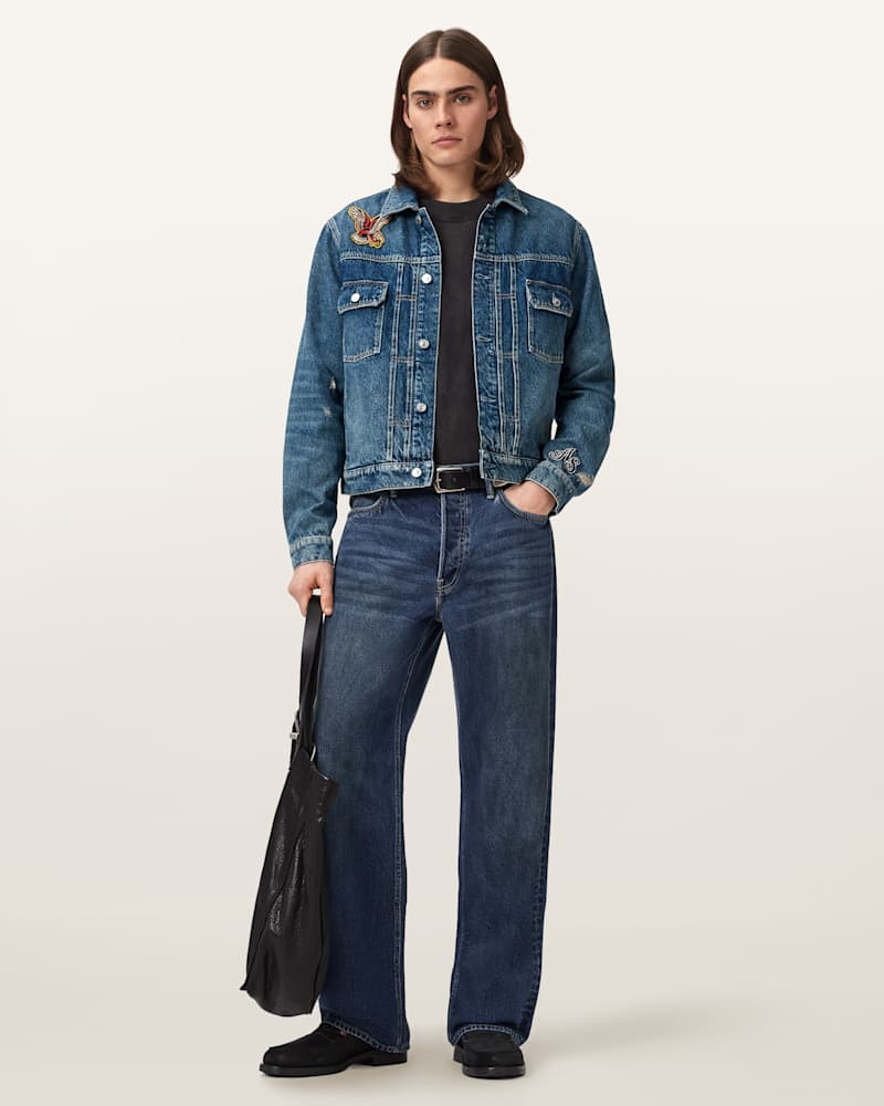 Exile Slim Fit Denim Patch Jacket