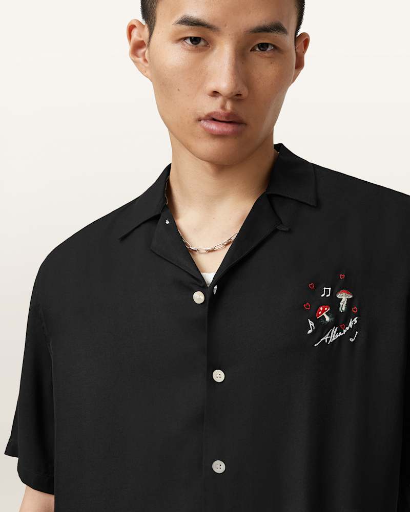 Fungi Embroidered Short Sleeve Shirt