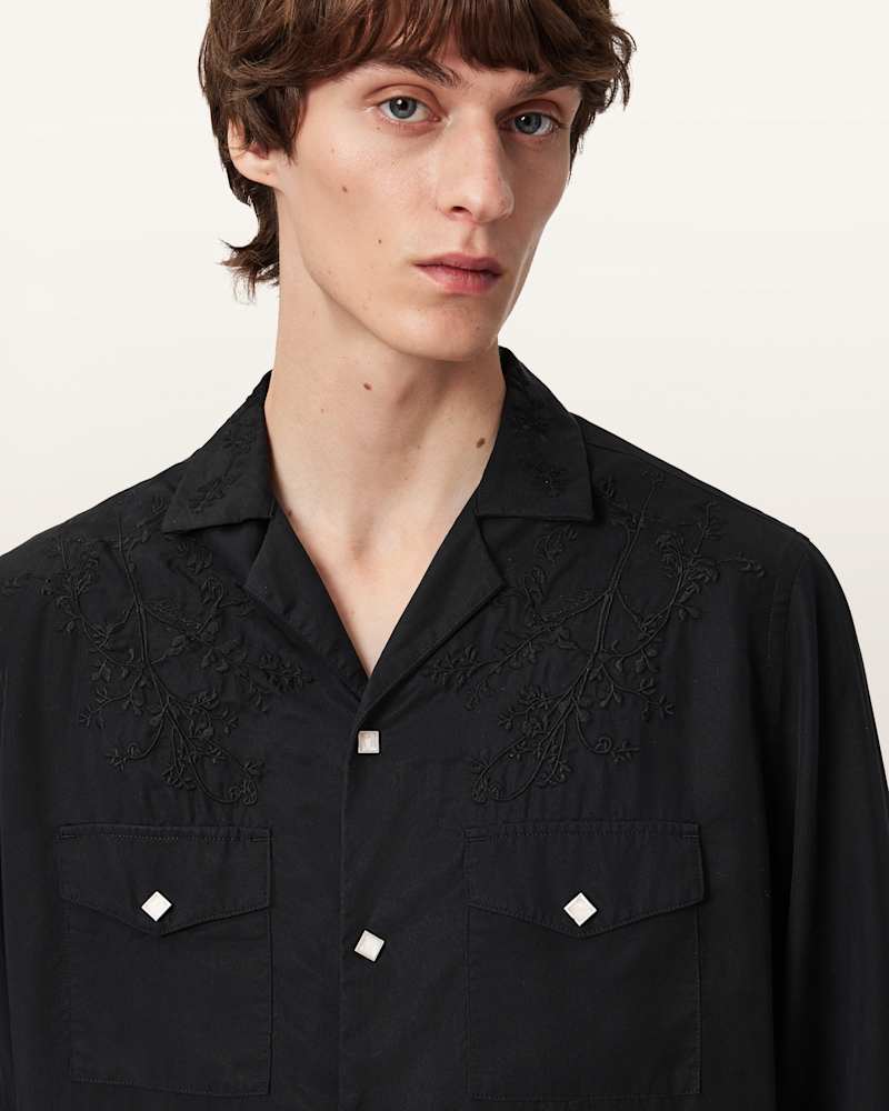 Akan Long Sleeve Embroidered Shirt