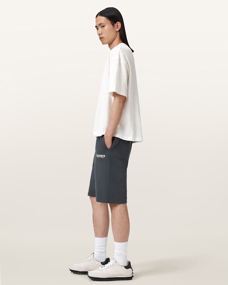 Emblem Mid Rise Cotton Sweat Shorts